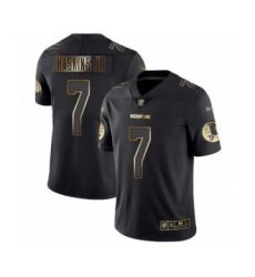 Men's Washington Redskins #7 Dwayne Haskins Black Gold Vapor Untouchable Limited Player Football Jersey