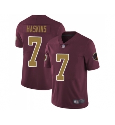 Men's Washington Redskins #7 Dwayne Haskins Burgundy Red Gold Number Alternate 80TH Anniversary Vapor Untouchable Limited Player Football Jersey