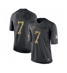 Men's Washington Redskins #7 Dwayne Haskins Limited Black 2016 Salute to Service Football Jersey