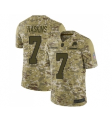 Men's Washington Redskins #7 Dwayne Haskins Limited Camo 2018 Salute to Service Football Jersey