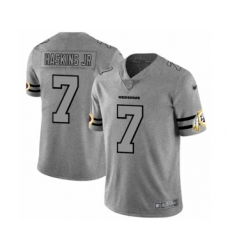 Men's Washington Redskins #7 Dwayne Haskins Limited Gray Team Logo Gridiron Football Jersey