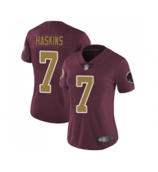 Women's Washington Redskins #7 Dwayne Haskins Burgundy Red Gold Number Alternate 80TH Anniversary Vapor Untouchable Limited Player Football Jersey