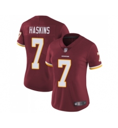 Women's Washington Redskins #7 Dwayne Haskins Burgundy Red Team Color Vapor Untouchable Limited Player Football Jersey