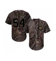 Youth Cincinnati Reds #54 Sonny Gray Authentic Camo Realtree Collection Flex Base Baseball Jersey