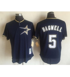 Men's Houston Astros Active Player Custom Mitchell And Ness Navy Blue 1997 Throwback Stitched MLB Jersey