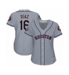 Women's Houston Astros #16 Aledmys Diaz Authentic Grey Road Cool Base 2019 World Series Bound Baseball Jersey