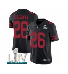Men's San Francisco 49ers #26 Tevin Coleman Black Alternate Vapor Untouchable Limited Player Super Bowl LIV Bound Football Jersey