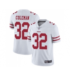 Men's San Francisco 49ers #32 Tevin Coleman White Vapor Untouchable Limited Player Football Jersey