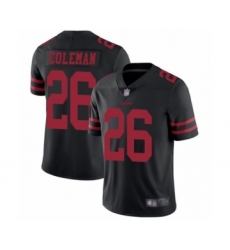 Youth San Francisco 49ers #26 Tevin Coleman Black Vapor Untouchable Limited Player Football Jersey