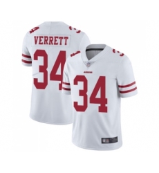 Youth San Francisco 49ers #34 Jason Verrett White Vapor Untouchable Limited Player Football Jersey