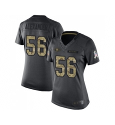 Women's San Francisco 49ers #56 Kwon Alexander Limited Black 2016 Salute to Service Football Jersey