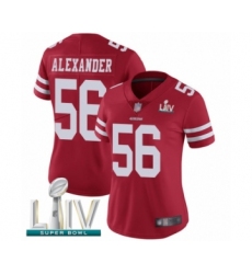 Women's San Francisco 49ers #56 Kwon Alexander Red Team Color Vapor Untouchable Limited Player Super Bowl LIV Bound Football Jersey