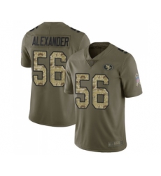Youth San Francisco 49ers #56 Kwon Alexander Limited Olive Camo 2017 Salute to Service Football Jersey
