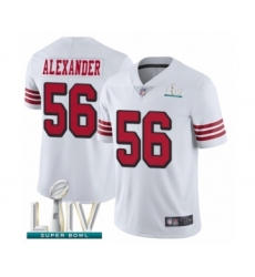 Youth San Francisco 49ers #56 Kwon Alexander Limited White Rush Vapor Untouchable Super Bowl LIV Bound Football Jersey