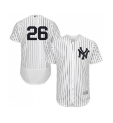 Men's New York Yankees #26 DJ LeMahieu White Home Flex Base Authentic Collection Baseball Jersey