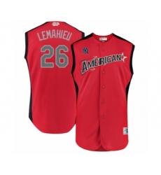 Youth New York Yankees #26 DJ LeMahieu Authentic Red American League 2019 Baseball All-Star Jersey