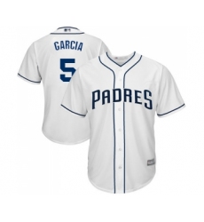 Youth San Diego Padres #5 Greg Garcia Replica White Home Cool Base Baseball Jersey