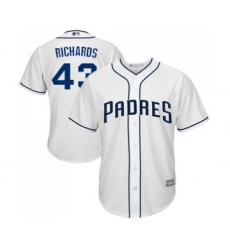 Youth San Diego Padres #43 Garrett Richards Replica White Home Cool Base Baseball Jersey