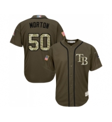 Men's Tampa Bay Rays #50 Charlie Morton Authentic Green Salute to Service Baseball Jersey
