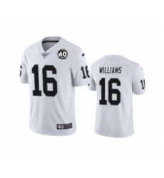 Women's Oakland Raiders #16 Tyrell Williams White 60th Anniversary Vapor Untouchable Limited Player 100th Season Football Jersey