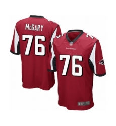 Men's Atlanta Falcons #76 Kaleb McGary Game Red Team Color Football Jersey