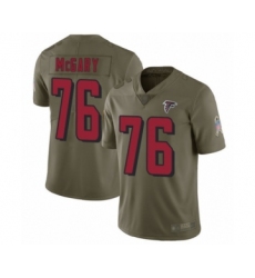 Men's Atlanta Falcons #76 Kaleb McGary Limited Olive 2017 Salute to Service Football Jersey