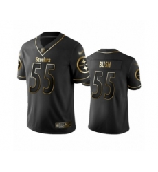 Men's Pittsburgh Steelers #55 Devin Bush Limited Black Golden Edition Football Jersey