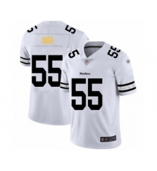 Men's Pittsburgh Steelers #55 Devin Bush White Team Logo Fashion Limited Player Football Jersey