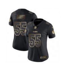 Women's Pittsburgh Steelers #55 Devin Bush Black Gold Vapor Untouchable Limited Player Football Jersey