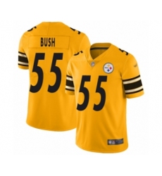 Women's Pittsburgh Steelers #55 Devin Bush Limited Gold Inverted Legend Football Jersey