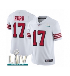 Men's San Francisco 49ers #17 Jalen Hurd Limited White Rush Vapor Untouchable Super Bowl LIV Bound Football Jersey