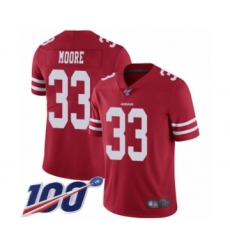 Men's San Francisco 49ers #55 Dee Ford Red Team Color Vapor Untouchable Limited Player 100th Season Football Jersey