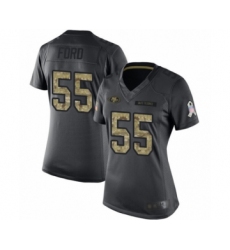 Women's San Francisco 49ers #55 Dee Ford Limited Black 2016 Salute to Service Football Jersey