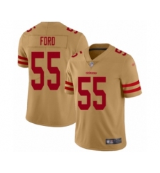 Women's San Francisco 49ers #55 Dee Ford Limited Gold Inverted Legend Football Jersey