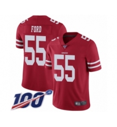 Youth San Francisco 49ers #55 Dee Ford Red Team Color Vapor Untouchable Limited Player 100th Season Football Jersey
