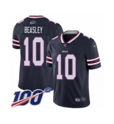 Men's Buffalo Bills #10 Cole Beasley Limited Navy Blue Inverted Legend 100th Season Football Jersey