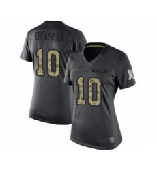 Women's Buffalo Bills #10 Cole Beasley Limited Black 2016 Salute to Service Football Jersey