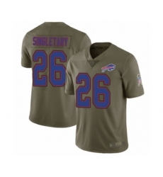 Men's Buffalo Bills #26 Devin Singletary Limited Olive 2017 Salute to Service Football Jersey