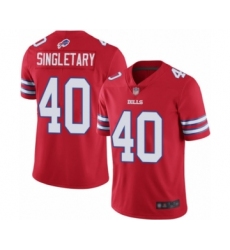 Men's Buffalo Bills #40 Devin Singletary Limited Red Rush Vapor Untouchable Football Jersey