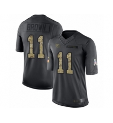 Men's Tennessee Titans #11 A.J. Brown Limited Black 2016 Salute to Service Football Jersey