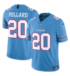 Men's Tennessee Titans #20 Tony Pollard Light Blue 2026 F.U.S.E. Vapor Limited Stitched Football Jersey