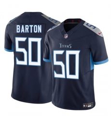 Men's Tennessee Titans #50 Cody Barton Navy 2025 F.U.S.E. Vapor Limited Football Stitched Jersey
