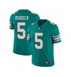 Youth Miami Dolphins #5 Jake Rudock Aqua Green Alternate Vapor Untouchable Limited Player Football Jersey