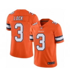 Youth Denver Broncos #3 Drew Lock Limited Orange Rush Vapor Untouchable Football Jersey