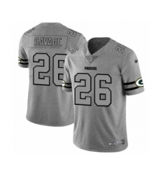 Men's Green Bay Packers #26 Darnell Savage Jr. Limited Gray Team Logo Gridiron Limited Football Jersey