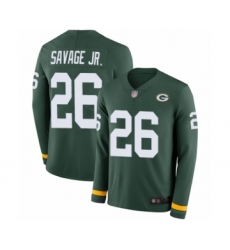 Youth Green Bay Packers #26 Darnell Savage Jr. Limited Green Therma Long Sleeve Football Jersey