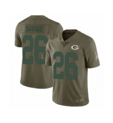 Youth Green Bay Packers #26 Darnell Savage Jr. Limited Olive 2017 Salute to Service Football Jerseys