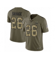 Youth Green Bay Packers #26 Darnell Savage Jr. Limited Olive Camo 2017 Salute to Service Football Jersey