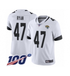Men's Jacksonville Jaguars #47 Jake Ryan White Vapor Untouchable Limited Player 100th Season Football Jersey