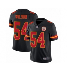 Men's Kansas City Chiefs #54 Damien Wilson Limited Black Rush Vapor Untouchable Football Jersey